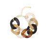 Estilo Europeo y Americano Acrílico Hebilla de Metal Minimalista Cadena Plana Pulsera Brazalete Guangzhou Transfronterizo Especial