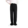 Pantalones de traje rectos de color liso, corte limpio y con caída, para hombre, diseño minimalista americano, modernos, para ir al trabajo, pantalones de traje con caída