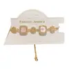 Pulsera de Zirconia Cuadrada Chapada en Oro Real de 18 Quilates Pulsera de Estilo Palacio Retro Francés Lujo Accesible Joyería de Gama Alta Venta al por Mayor