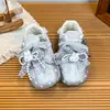 Zapatillas Alemanas de Lunares para Niñas, Cierre de Cordones con Lazo y Campana, Suela Suave, Velcro, Estilo Casual de Princesa, Zapatos para Niños