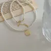 Collar de Perlas de Plástico Retro Europeo y Americano para Mujer Lujo Ligero Tendencia de Moda Exquisito Moda Simple Versátil Bonito Collar para Mujer