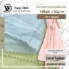 Tecido de algodão de camada dupla grande macio respirável para vestido feminino com estampa de bolinhas jacquard, tecido para top de vestido pequeno e fresh