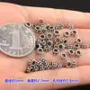 Prata Esterlina S925 Contas Espaçadoras Pequenas Retrô Contas Redondas Brinquedo de Cristal Corda de Mão Trançada Colar Acessórios DIY Feitos à Mão