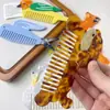 Novo Pente Flor Tulipa em Formato de Animal, Criativo e Divertido, Pente de Maquiagem de Acetato Vegetal de Alta Qualidade, Pente Portátil para Penteado