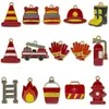 Camión de Bomberos de Dibujos Animados Extintor Accesorios para Joyería DIY Llavero con Goteo de Aceite de Aleación Accesorios para Collares Colgante