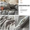 Juego de cuatro piezas de hilo de algodón de doble capa Clase A algodón gorro de cama sábana funda de edredón venta al por mayor ropa de cama amigable con la piel transpirable
