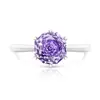 Anillo Clásico de Seis Garras Corte Rosa de Piedra Preciosa de Color Más Vendido en Transmisión en Vivo, Diamante de Alto Carbono Súper Brillante, Chapado en Oro Real, Anillo de Moda Versátil