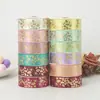 Fita de Cetim Dupla Face Flor Prateada a Laser Quente Personalizada de 2,5cm Acessórios de Cabelo Laço Artesanal DIY Fita para Presente