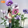 Flores artificiales de amapola de gran tamaño, combinación de flores de papel hechas a mano, flor de moda para redes sociales, centro comercial meichen, escena de boda, decoración de flores de papel
