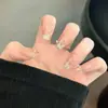 Uñas Postizas Usables, Uñas Usables Hechas a Mano, Uñas Ojo de Gato al por Mayor, Piezas de Uñas Usables, Piezas de Uñas para Manicura Usables Estilo Corto