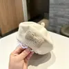 Boina para Niña Bebé Primavera Otoño Invierno Estilo Coreano Moda Tejido Lana Sombrero de Pintor para Bebé Niño Pequeño Niña