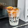 Vaso de café rojo neto, vaso desechable para bebidas frías, vaso para mascotas con tapa, envase comercial para llevar, vaso para bebidas, logotipo impreso