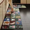 Alfombra de Cocina Estilo Dibujos Animados Absorbente de Agua y Resistente a la Suciedad Suave Alfombra de Piso de Barro Diatomeas Separación de Seco y Húmedo para el Hogar Felpudo Antideslizante para Cabello