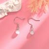 Aretes Ojo de Gato Aretes Xiuhe Estilo Nacional Clásico Temperamento para Mujer Aretes Cheongsam Hanfu Una Perla Redonda Gancho para Oreja