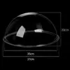 Cúpula Hemisférica Transparente Acrílica Hueca Moldada por Injeção Tampa de Poeira Meia Esfera Acessórios para Cama de Gato Cobertura de Bola para Animal de Estimação Cachorro Tampa de Cúpula Espacial