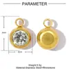 Europa y Estados Unidos piedra de cumpleaños número doce diy titanio acero pequeño colgante femenino ins piedra de nacimiento de la suerte acero inoxidable collar colgante de joyería