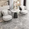 Mesa e Cadeiras de Negociação para Recepção de Hotel de Luxo Casual Nórdico, Conjunto de Mesa e Cadeiras Sofá para Recepção de Negócios de Salão de Beleza