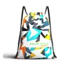 Bolsa de Baloncesto Mochila de Entrenamiento Logotipo Impreso Bolsa Deportiva de Fitness para Montar en Motocicleta Bolsillo de Cierre Mochila de Estudiante con Cordón
