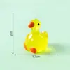 Pato y ganso de dibujos animados de paisaje en miniatura que brillan en la oscuridad, accesorios decorativos colgantes de bolsa ciega DIY, adornos en miniatura para escritorio y coche