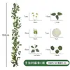 Rattan de Eucalipto Artificial de Simulación Transfronterizo Decoración para el Hogar y Bodas Hojas de Eucalipto Hojas de Libélula Enredadera de Flores Enredadera de Simulación