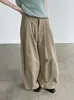 Pantalones casuales de pierna ancha adelgazantes de cintura alta estilo coreano Taochuan para mujer, otoño 2026, de un botón, plisados, pierna ancha T5222