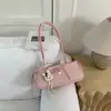 Bolsa Pequena com Laço Estilo Ballet Feminina 2026 Nova Moda Bolsa Baguete de Axila Bolsa de Ombro Texturizada de Verão para o Trabalho