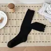 Meias 3/4 meias de renda meias femininas altas meias até o joelho para usar com botas meias de perna longa outono e inverno meias de algodão meias largas