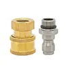 Conector de máquina de limpeza doméstica cabeça fêmea de cobre 1/4 cabeça macho de aço inoxidável conector rápido de pistola de água lavadora de alta pressão