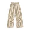 Pantalones Versátiles de Moda Estilo Retro Americano de Pierna Ancha para Mujer 2025 Cintura Elástica Cordón Pantalones Paracaídas Pantalones Rectos Casuales Venta al por Mayor