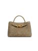 Moda Transfronteriza Nuevo Estilo Bolso de Mano Horizontal con Hebilla Metálica para Mujer Gamuza Esmerilada Hombro Bandolera