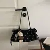 Bolsa de Mão/Ombro/Axila Feminina Textura Retro Transfronteiriça 2026 Camurça Pelúcia Nova Simples Minimalista Bolinhas para o Dia a Dia
