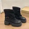 Botas Martin de cuero para mujer, otoño, hebilla, suela gruesa, estilo británico, botines, que realzan la altura, moda 2026, retro, nuevo modelo