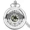 Relógio de Bolso Vintage Bronze Flor Dupla de Oito Pétalas para Homens e Mulheres Relógio de Bolso a Quartzo Grande Relógio de Bolso Pendurado Relógio de Presente Relógio de Bolso Simples Criativo