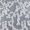Tela de Malla Bordada con Lentejuelas y Flor de Rosa Tridimensional Estilo Francés para Vestidos y Trajes de Niña