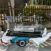 Adornos personalizados de cristal con grabado interior para edificios, puentes, hospitales y escuelas, souvenirs de modelo tridimensional con grabado láser 3D