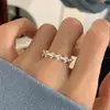 Anel de Dedo Prata Esterlina S925 Design de Nicho de Luxo Leve Anel Duplo Amor Moda Feminina Personalizado Simples Aberto