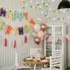 Exclusivo Transfronterizo Cadena de Pompones 3m Fiesta Navidad Cumpleaños Decoración del Hogar 30 Bolas Pompones Coloridos