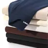 Camiseta térmica de cuello medio para hombre, top térmico para hombre, estilo otoño, color liso, manga larga, cómoda y versátil