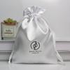Bolsa de Cordão de Cetim de Seda Simulada, Saquinho de Cordão de Seda, Máscara de Olho para Peruca, Bolsa Pequena de Pano à Prova de Poeira com Impressão de Logo
