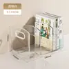 Estante de Almacenamiento de Libros de Escritorio Atril para Escritorio de Estudiante Estante para Libros Ilustrados Infantiles Estante de Almacenamiento Transparente de Acrílico