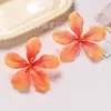 Cabeça de Flor Artificial de Clematis Flor Falsa Flor DIY Grampo de Cabelo para Franja de Mulheres Clipe Lateral Cabeça de Flor de Lírio Tridimensional