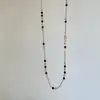 Nuevo Collar de Perlas Maillard Piedra Ojo de Tigre Lujo Accesible Versátil Gama Alta Exquisito Multicapa Cadena Sencilla para Suéter