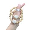Pulseira de Gatinho de Madeira Estilo Chinês Novo para Mulheres, Nova Pulseira de Amizade da Moda da Celebridade da Internet Verão 2025, Pulseira Vintage