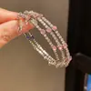Pulsera de Mariposa y Flor de Zirconia Transfronteriza Europea y Americana, Lujo Ligero, Sensación de Alta Gama, Pulsera de Nicho, Joyería de Diseño de Moda Versátil