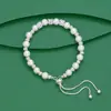 Pulseira de Pérolas Fashionable Estilo Ins de Luxo Leve com Design Exclusivo e Pedras de Zircônia, um Presente para Namoradas ou Amigas no Festival Qixi, Atacado