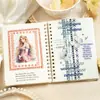Livro de Adesivos Dia Lindo, Série Gap, Tema Decoração Padrão Vintage, Material Duplo, 32 Folhas, 4 Designs