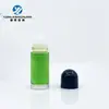 Botella transparente esmerilada redonda recta con aplicador roller de bola 30ml botella de vidrio para aceite esencial botella para aceite de masaje de perfume cuenta 50ml