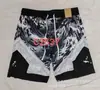 Shorts de praia casuais da moda e populares AJ, respiráveis, de secagem rápida e com corte solto, com design estampado em estilo de rua americano, adequados para basquete e vendas transfronteiriças