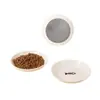 Tigela para Pet, Fundo de Tigela para Gato, Material de Segurança Anti-Derramamento, Fundo Simples de Silicone Preto e Branco, Tigela Antiderrapante para Cão com Dieta, Dropshipping