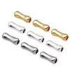 Chapado en Oro Blanco de Oro Real de 18K Color Plata Grueso Conservación del Color Tubo Recto Hueso Espaciador de Cuentas de Bambú Colgante Colgante Accesorios para Joyería DIY